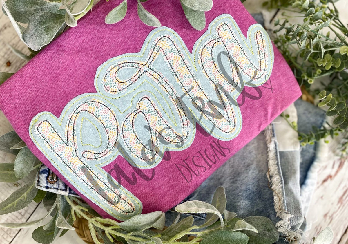Para Double Stack Applique Design – Lalasembroiderydesigns