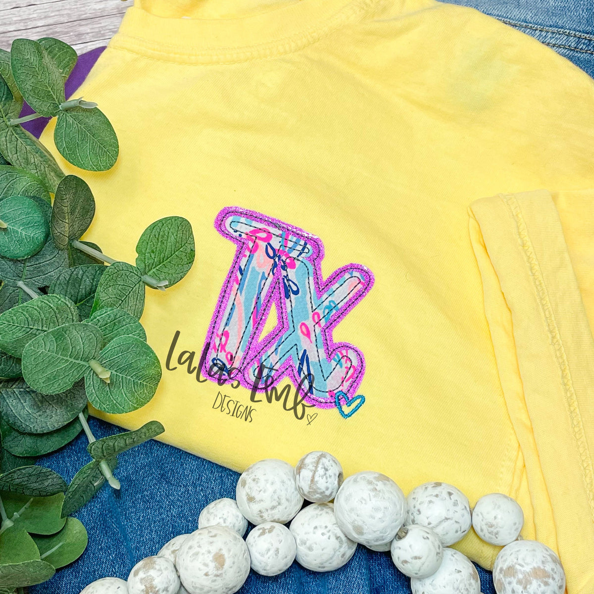 TX Heart Double Stack Applique Design Hat and Pocket Sizes