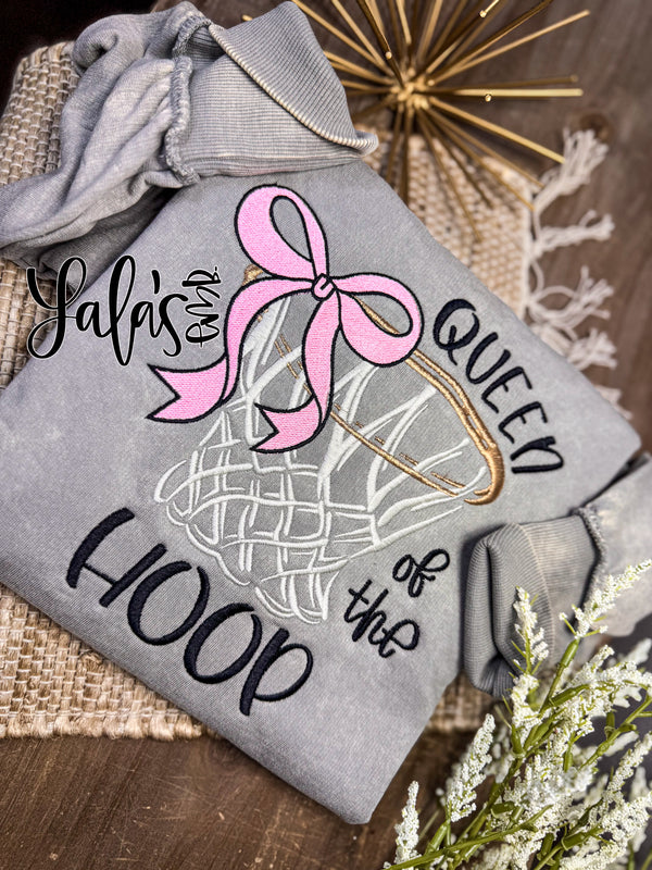 Queen Of the Hoop Basketball Embroidery Design - LaLa's EMB Custom Design