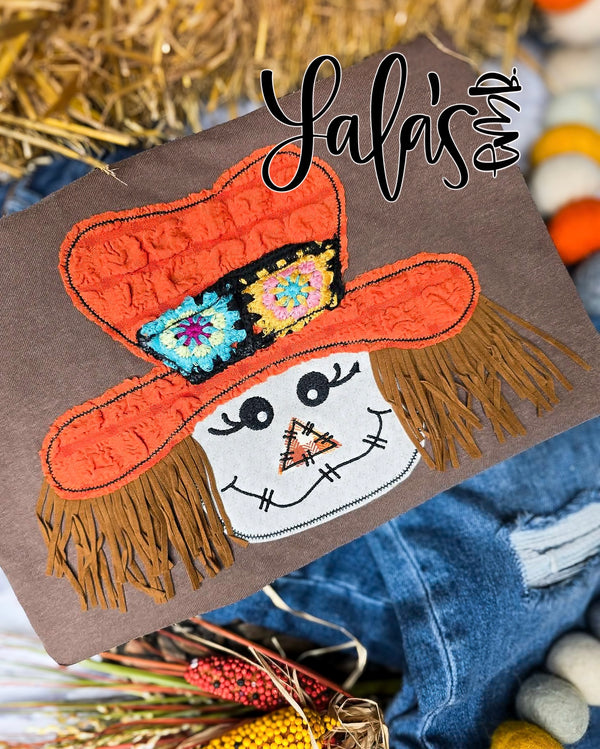 Scarecrow Face ZZ Applique Design