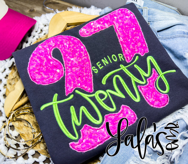Senior 2027 - Applique + Embroidery Design *Mini Satin*