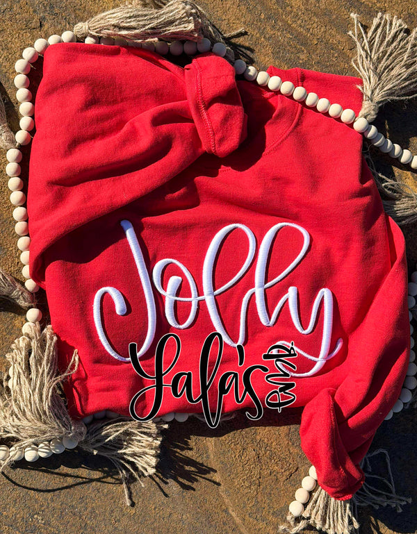 Jolly - 3D Puff Embroidery Design - Hand Lettered by LaLa's