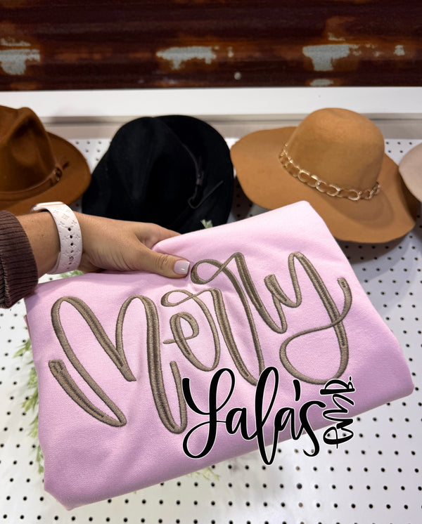 Merry - Hand Lettered Embroidery Design