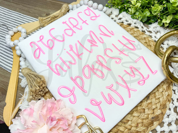 Aspen Embroidery Font - Hand Drawn Satin Stitch Embroidery Font by Lala's