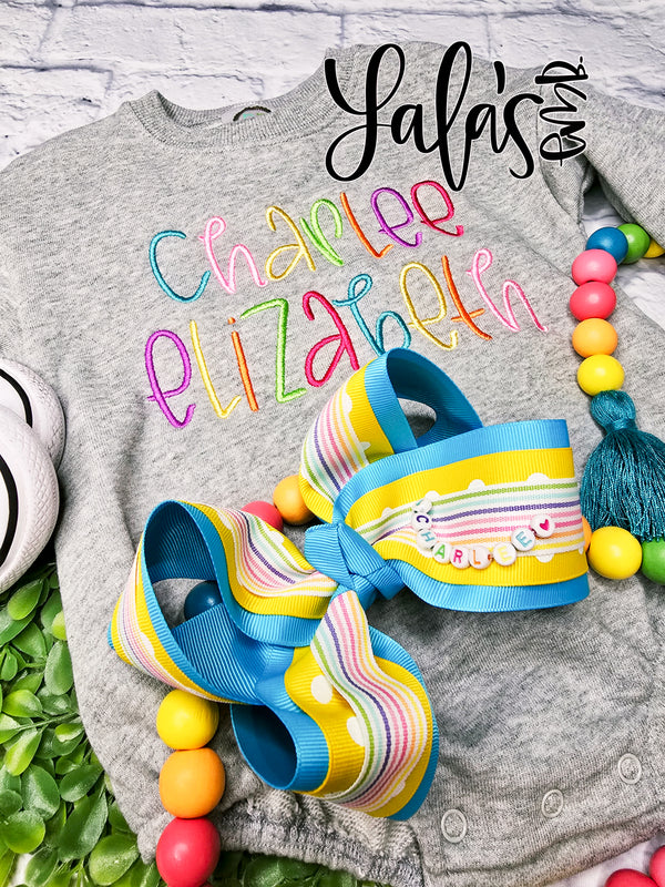 Aspen Embroidery Font - Hand Drawn Satin Stitch Embroidery Font by Lala's