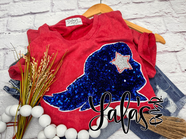 Mascot with Star Eye - CUSTOM - Lalas Oversized Tailgait Tee