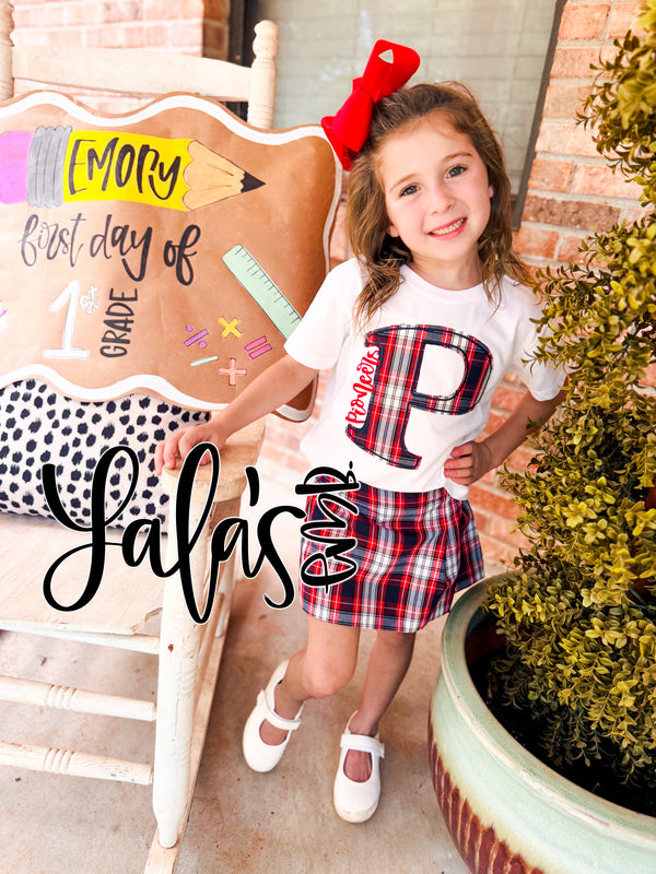 Pioneers P Plaid Top