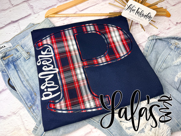 Pioneers P Plaid Top