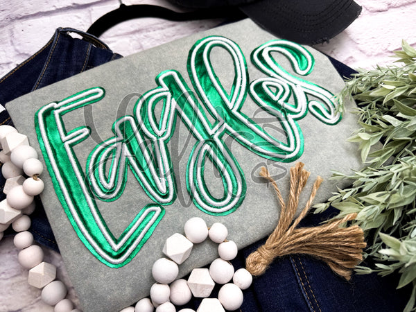 Eagles Tee - Detailed Embroidered Tee