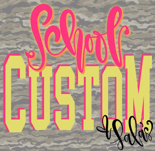 School Custom Hand Lettered By: LaLa's