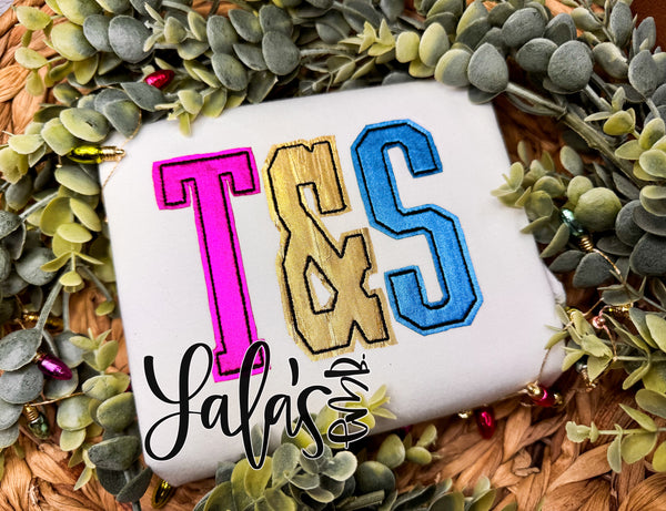 Tall & Skinny Bean Stitch Applique FONT for Applique + Embroidery