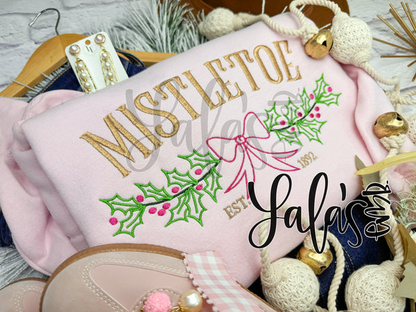 Mistletoe by Lalas - Satin Stitch Embroidery Design