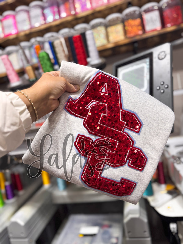 Bling ASC Appliqued Crewneck