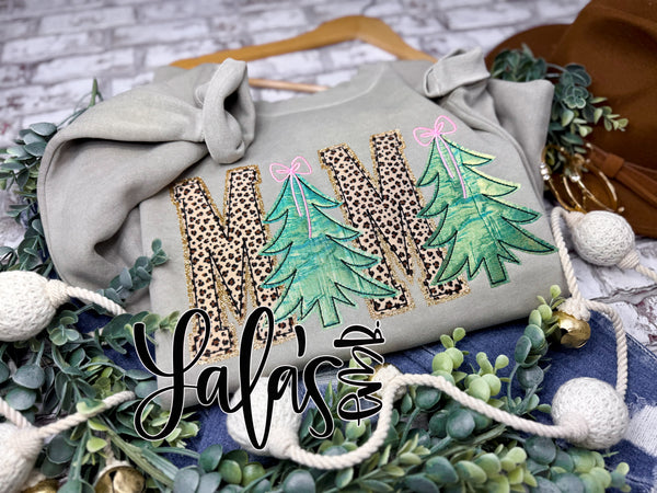 Christmas Tree with Bow *ADD ON* Bean Stitch Applique Design