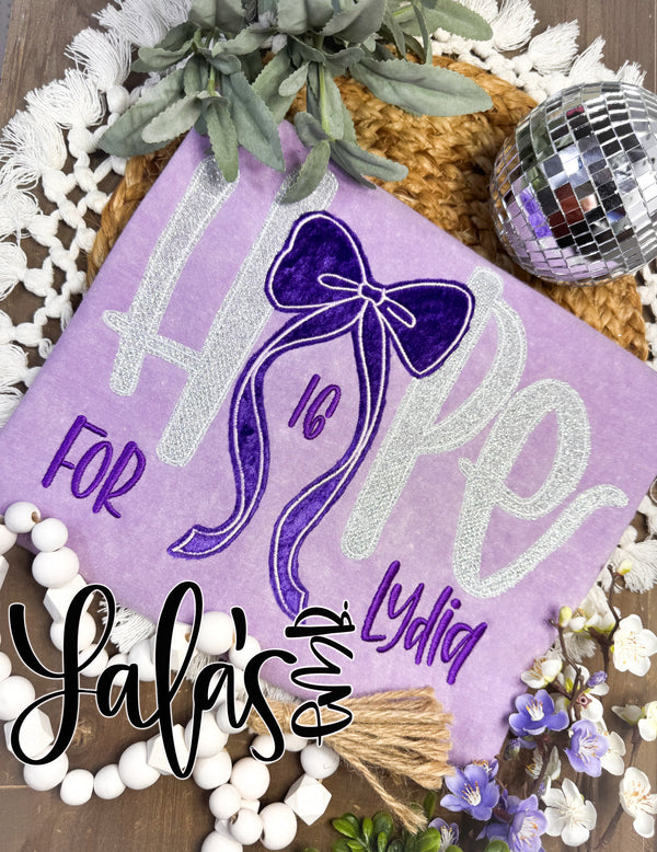 Hope For Lydia Applique / Embroidered Short Sleeve Tee