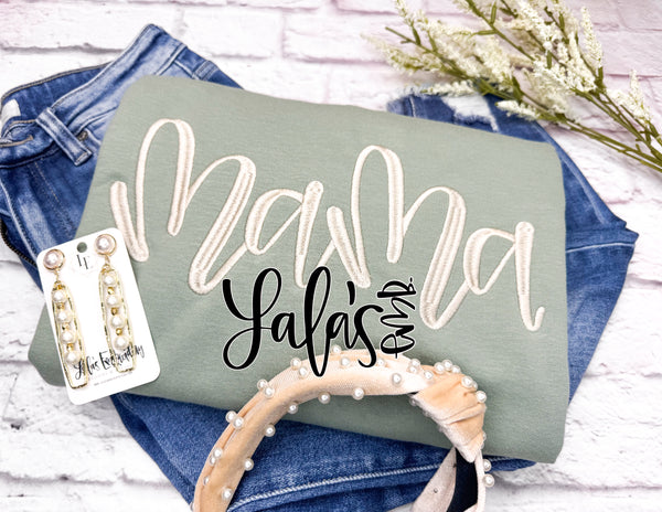 MaMa Embroidery Design - Hand Lettered by LaLa's