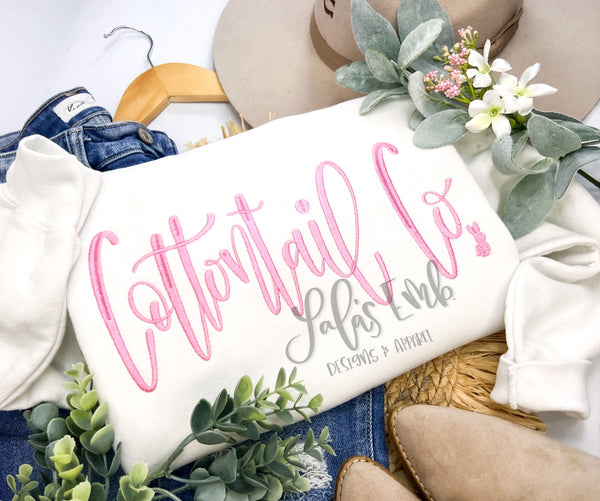 Cottontail & Co *EXCLUSIVE LALAS HAND LETTERED DESIGN* Satin Stitch Design