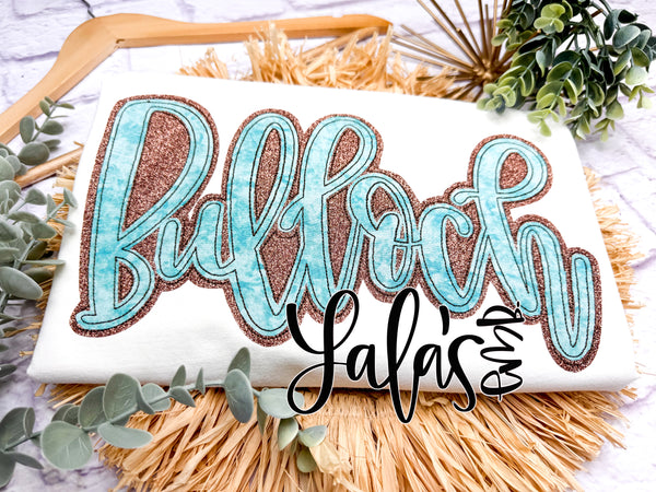 Bulloch Double Stacked Bean Stitch Applique Design