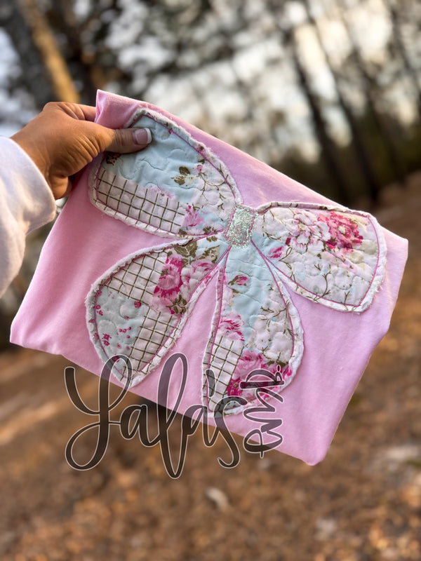 Quilted Bow For The Girls Appliqued Top