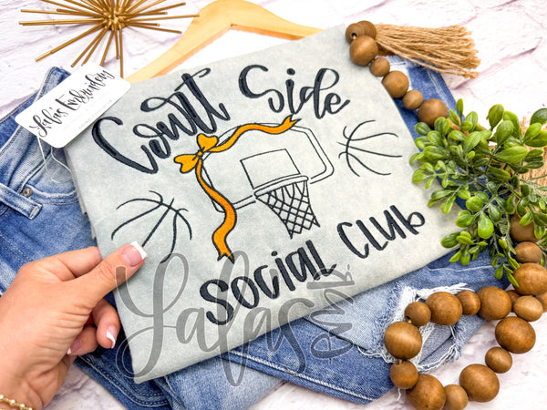 Court Side Embroidery Design - Custom Designed by LaLa's