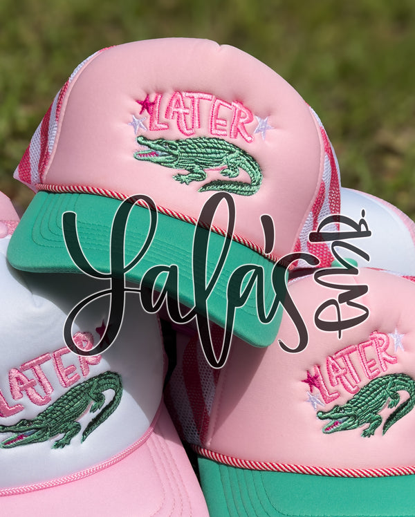 Later Gator Embroidery Design *HAT SIZES ONLY*