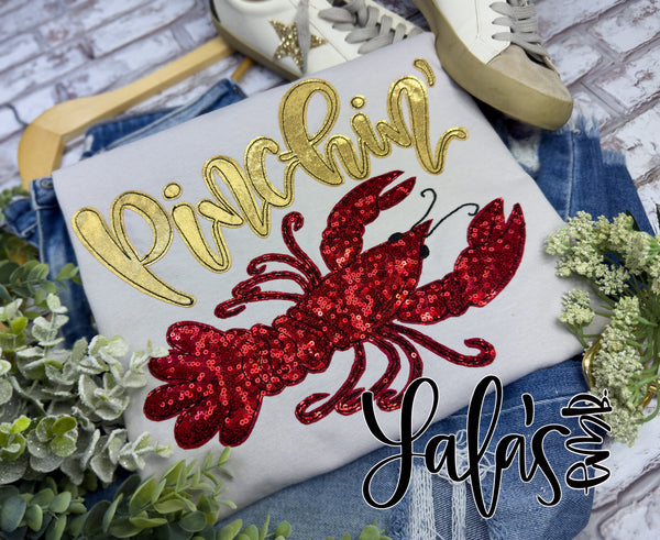 Pinchin' Crawfish BS Applique Design