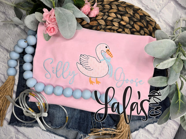 Silly Goose Applique + Embroidery Design