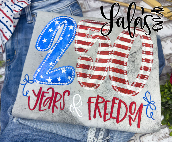 250 Years of Freedom Applique + Embroidery Design