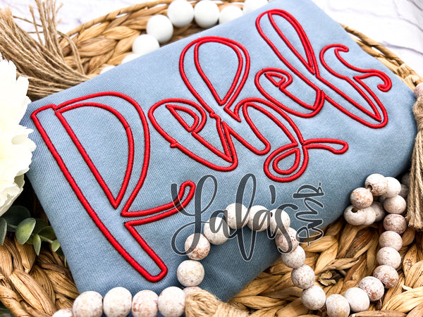 Rebels (Outlined) - 3D Puff Embroidery Design