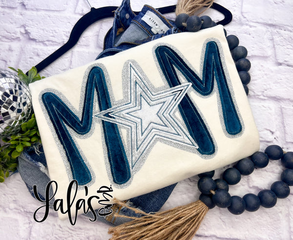 Mom + Star Double Stack Applique Design