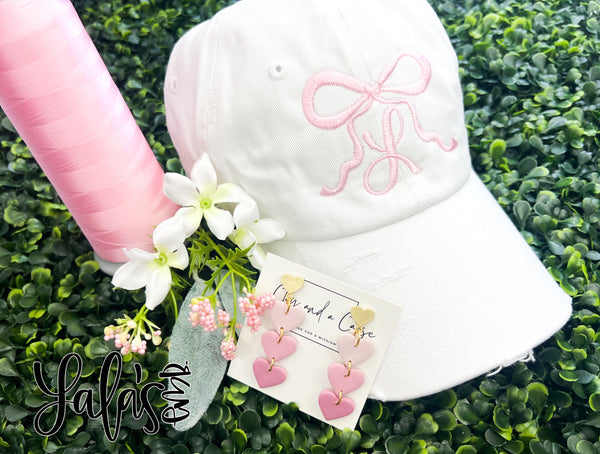 Bow Embroidery Design - Hat and Pocket Size