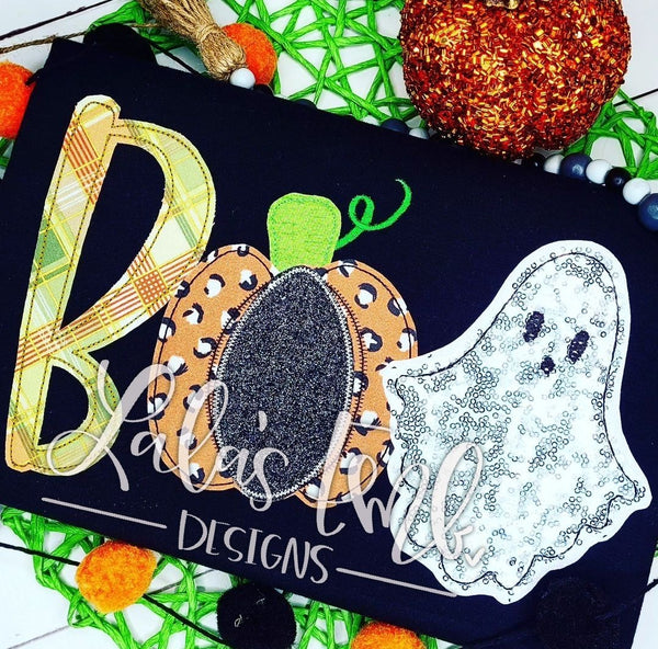 BOO Applique Design