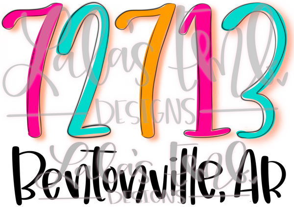 72713 Bentonville, AR *Printable PNG