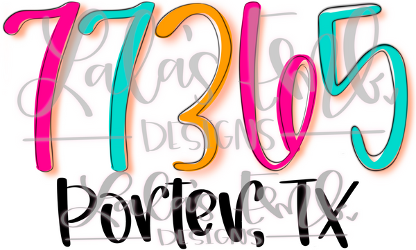 77365 Porter, TX *Printable PNG