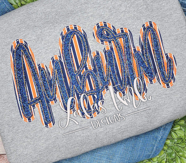 Auburn Double Stack Applique Design