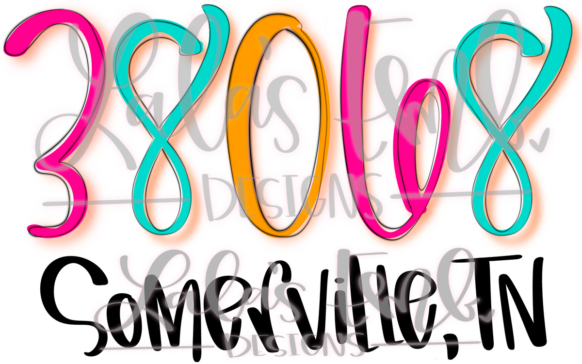 38068 Somerville, TN *Printable PNG Lalasembroiderydesigns