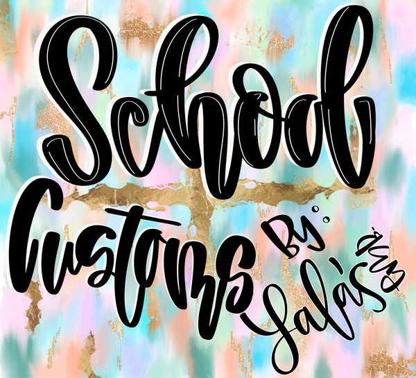 Custom Double Stack Bean Stitch Applique Design - Hand Lettered by LaLa's