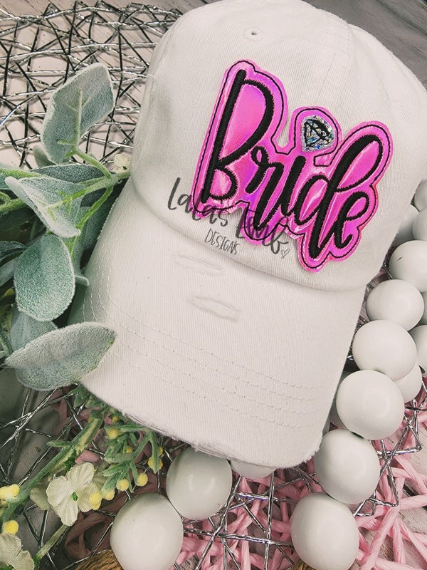 Bride *HAT and POCKET size* Embroidery Design