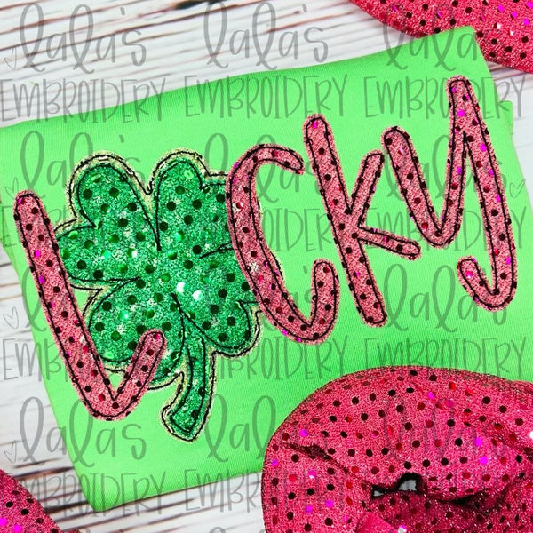 Lucky Shamrock Applique Design