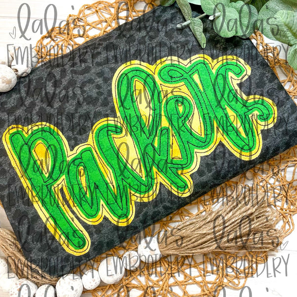 Packers Double Stack Applique Design