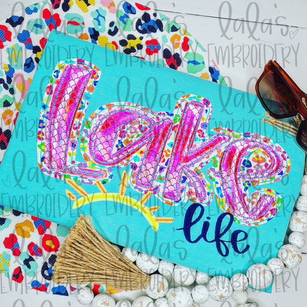 Lake Life Double Stack Applique Design