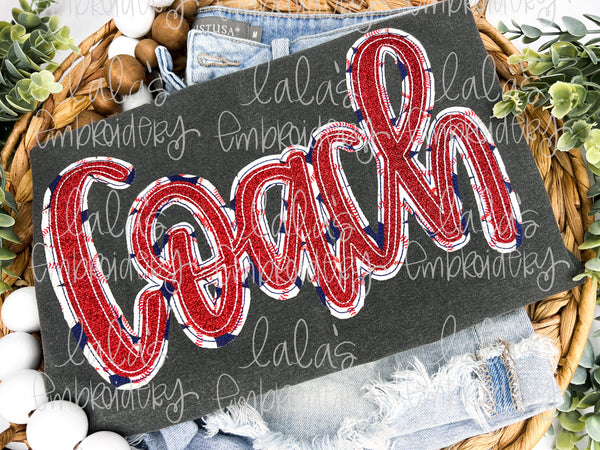 Coach Double Stack Applique Design