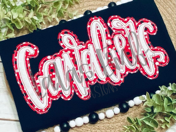 Cavaliers Double Stack Applique Design