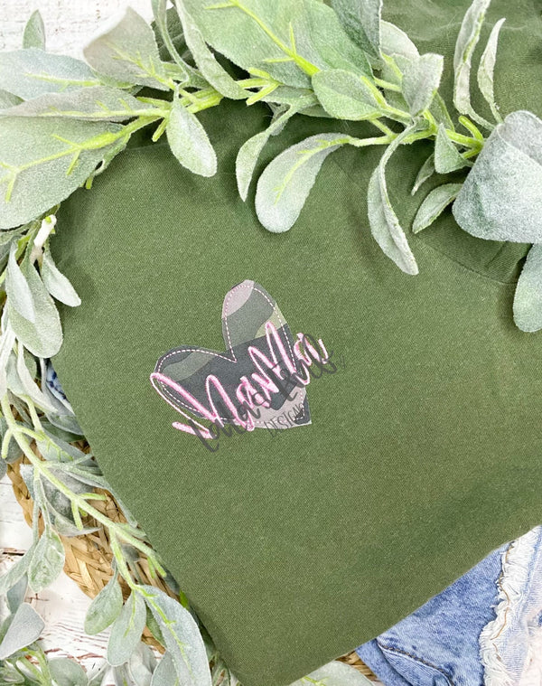 Mama Hearted Applique/Embroidered Design