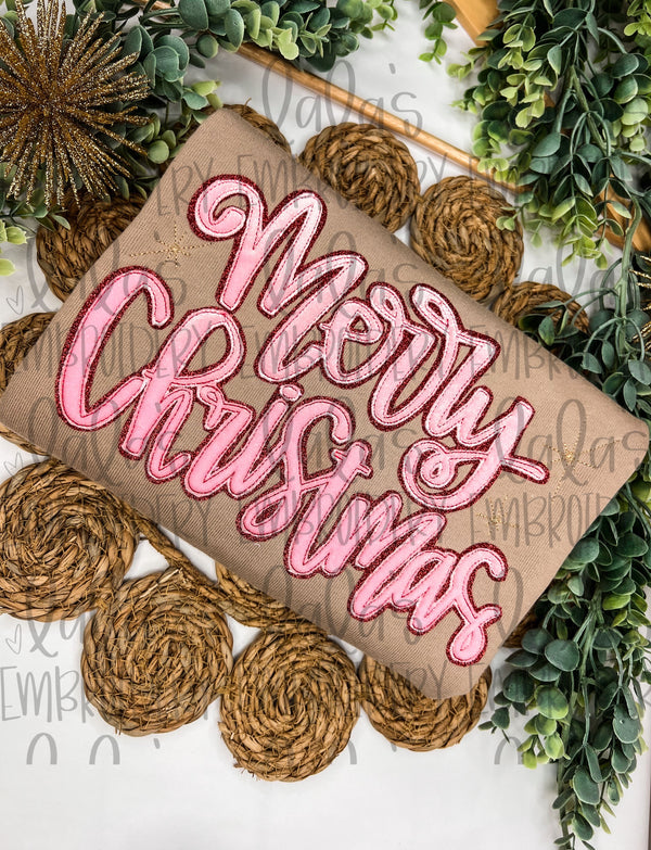 Merry Christmas Applique Design