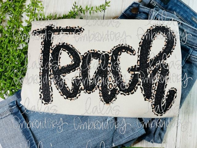 TEACH Double Stack Applique Design – Lalasembroiderydesigns
