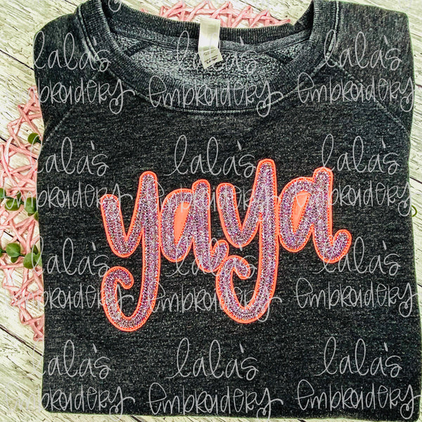 YaYa Double Stack Applique Design