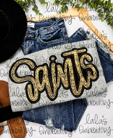 Saints Double Stack Applique Design